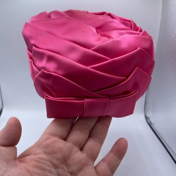 Styled by Coralie Vintage Retro Pink Turban Style Hat - Picture 6 of 15